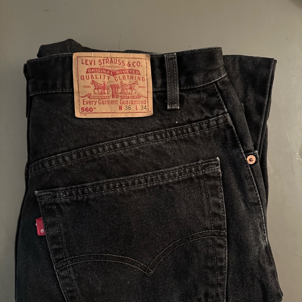 Levi Strauss - Black - Jeans - loose Fit - Tapered Leg - Picture 3 of 7